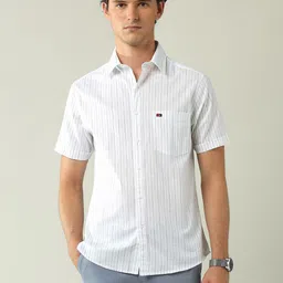 AD By Arvind Slim Fit Vertical Striped Opaque Cotton Casual Shirt-picture-42