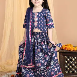 Here&Now X Kinder Kids Girls Embellished Sequinned Ready to Wear Lehenga & Blouse With Dupatta-picture-40