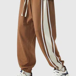 R.Code by The Roadster Life Co. Men Striped Relaxed-Fit Mid-Rise Joggers-image-90
