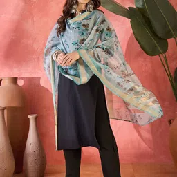 Sangria Floral Printed Dupatta-image-59