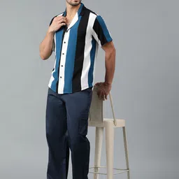Stylecast X Kotty Men Multi Stripes Striped Regular Shirt-image-26