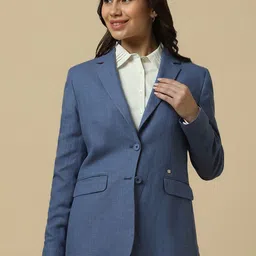 Allen Solly Woman Textured Single-Breasted Blazer-1