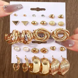GOLDIWALA Geometric Half Hoop Earrings-picture-47