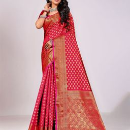 Anouk Rustic Floral Woven Design Banarasi Saree-picture-46