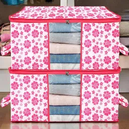 AMAK INC Pink Fabric Wardrobe Organisers-25