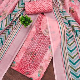 Rangtulika Ethnics Floral Printed Sequinned Unstitched Dress Material-picture-14