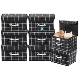 Kuber Industries Black Set of 6 Reusable Drawer Organiser Organisers-14