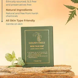 Golden Treez Set Of 4 Neem Tulsi Soap- 115 ml Each image 3