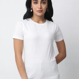R&B Women Monochrome Raw Edge T-shirt-picture-13