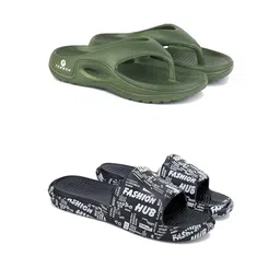 PENNEN Men Set Of 2 Soft & Lightweight Flip Flops-1