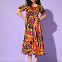 PTVIZE Peter Pan Collar Fit & Flare Dress-image-3