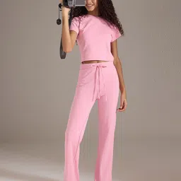 Trendyol Pure Cotton T-shirt With Trousers-picture-7