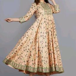 BAIRAJ Floral Printed Anarkali Kurta-image-28