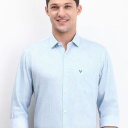 Allen Solly Men Classic Spread Collar Floral Printed Cotton Slim Fit Formal Shirt-picture-29