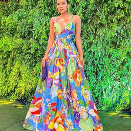 DressBerry Floral Print Maxi Dress-image-64