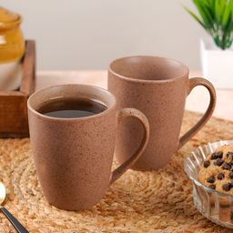 CDI Khaki Handcrafted and Hand Painted Textured Ceramic Glossy Mugs Set of Cups and Mugs-14