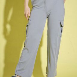 DIMPY GARMENTS Women Relaxed High-Rise Cargos Trousers-picture-3