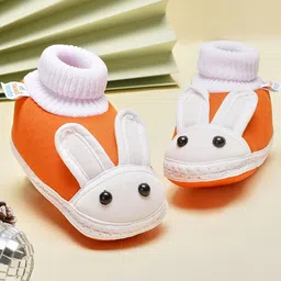 NESKA MODA 3 To 12 Months Baby Boys & Baby Girls Cute Soft Cotton Pre-Walker Rabbit Face Booties-image-23