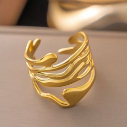 MYKI Gold-Plated Finger Ring-15