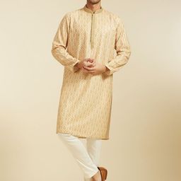 Diwas by Manyavar Ethnic Motifs Printed Mandarin Collar Straight Kurta-picture-15