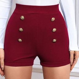 Stylecast X Slyck Solid Pattern High-Rise Regular Fit Slip-On Shorts-13
