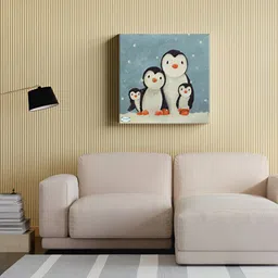 SIVOM Blue & White Penguins Canvas Wall Art-image-25