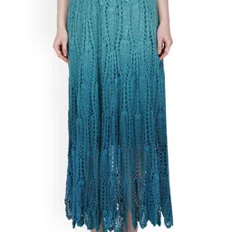 USHA ENTERPRISES Self Design Pure Cotton Crochet Maxi Skirt-picture-29