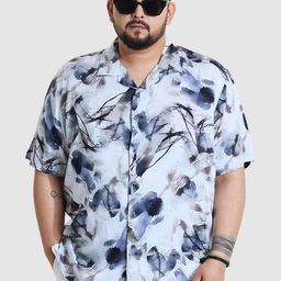 Snitch Men Plus Size Relaxed Fit Cuban Collar Abstract Printed Casual Shirt-image-65