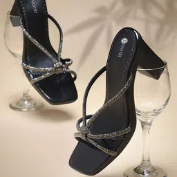 DIVASTRI Women Embellished Block Heel Sandals-picture-17