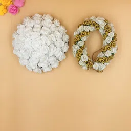 GADINFASHION Set Of 2 Flower Juda Gajra Mogra Bun & Bridal Gajra Hair Accessory Set-3
