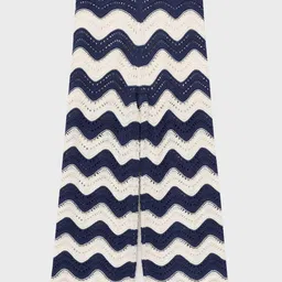 Mango Kids Girls Cotton Chevron Self Design Parallel Trousers-image-49