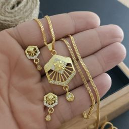 Gold Pendant set for Women-image-35
