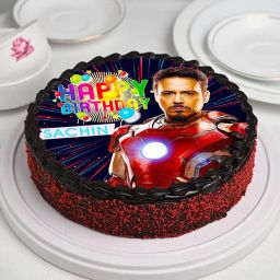 Iron Man Bday Poster Cake-image-60