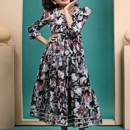 NIVUDI Girls Poly Silk Dresses-image-14