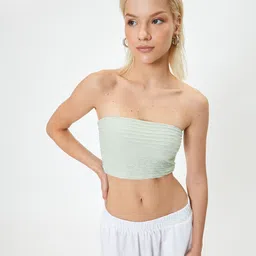 Koton Solid Strapless Crop Tube Top-image-56