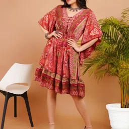Boholyfe Women Bohemian Printed Fit & Flare Dress-picture-5