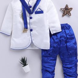 Covetus Kids-Boys Blue Kurta Sets-image-88