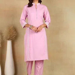 Tahiliya Women Mauve Embroidered Top With Trousers Co-Ords-picture-0