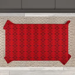 casa furnishing Self Design 2 Seater Table Cover image 3