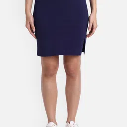 AMSWAN Cotton Smart Fit Pencil Mini Skirt-image-8
