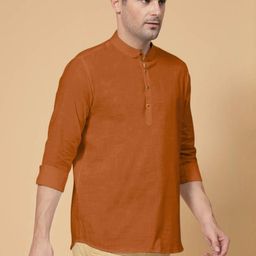 SHOPYCLICK Men Brown Kurta-image-87