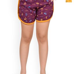 BAESD Girls Pack Of-2 Floral Printed High-Rise Hot Pants Shorts-image-98