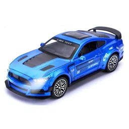 UKAXA Kids 132 Die Cast Metal Model Mustang Toy Car Pullback Openable Door Sound & Light-11
