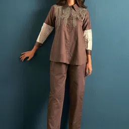 Kaftanize Embroidery TunicWith Trousers Co-Ords-picture-22