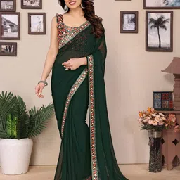 Moda Rapido Embellished Poly Georgette Heavy Work Saree-image-97