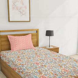 IVAZA Pink Pure Cotton 330 TC Bedsheets-image-97