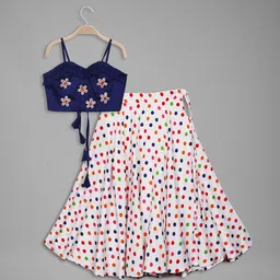 Anneca Girls Patchwork Ready to Wear Lehenga & Choli-image-33