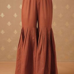JAYPORE Women Printed Pleated Trousers-image-68