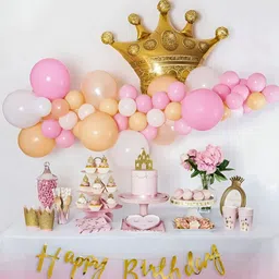 Special You 45-Pcs Pink & Orange Colored Happy Birthday Decor-14