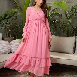 SASSAFRAS Georgette Maxi Dress-image-21